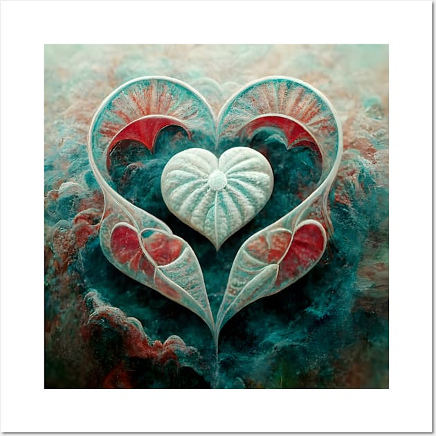 Water Hearts Of Love 5 Wall Art by MiracleROLart